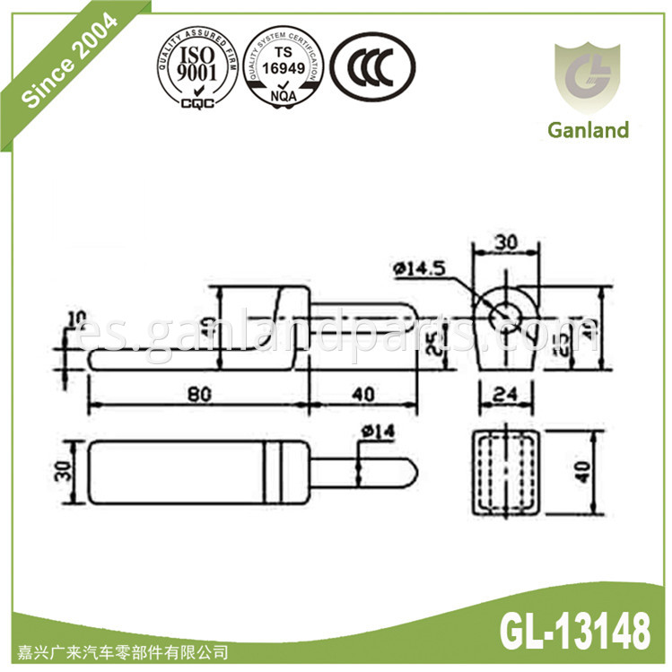 Gudgeon Pin Spade Hinge Set